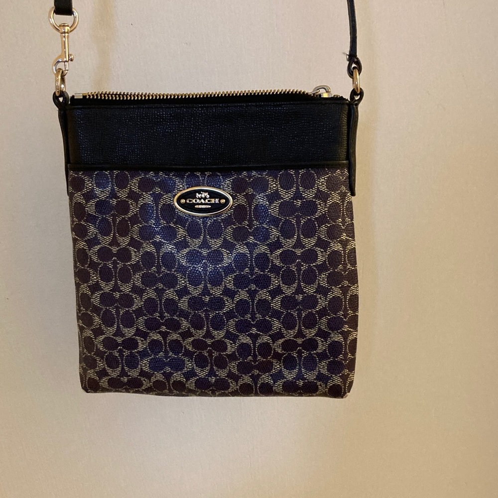Coach Navy and Black Patterned Crossbody Bag - Picture 3 of 3